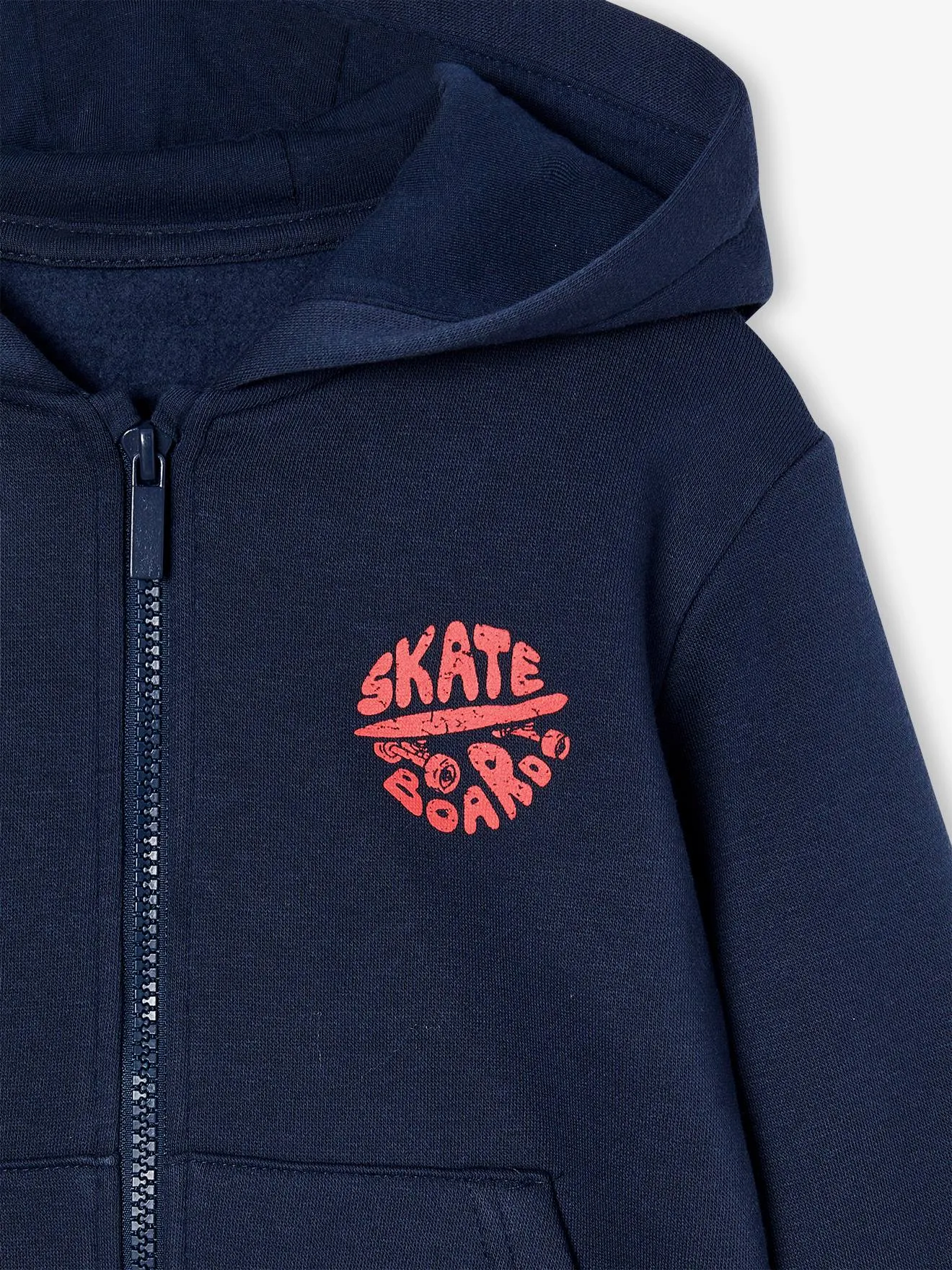 Basics Zipped Jacket with Hood for Boys - night blue