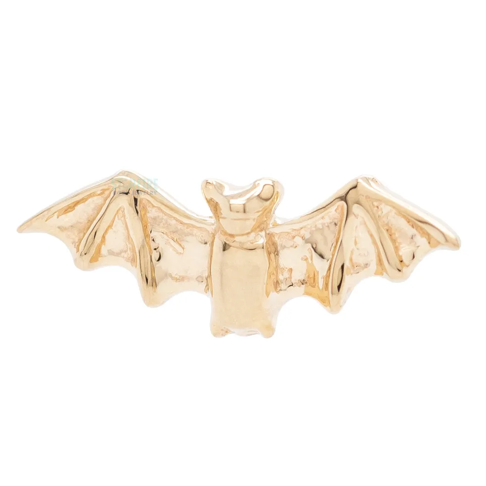 Bat Threaded End in Gold