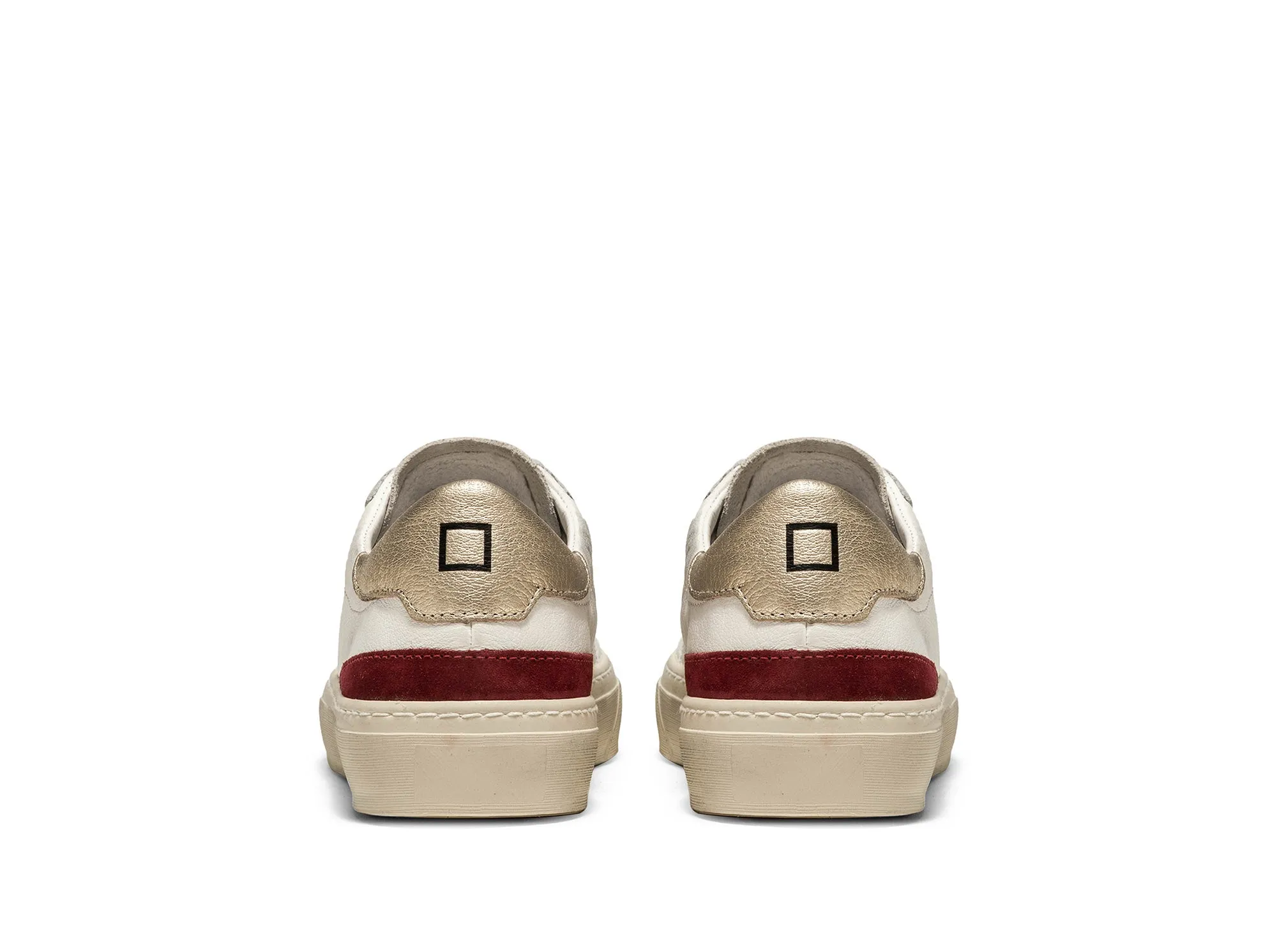 D.A.T.E. Sonica Vintage Calf Sneaker in White-Platinum