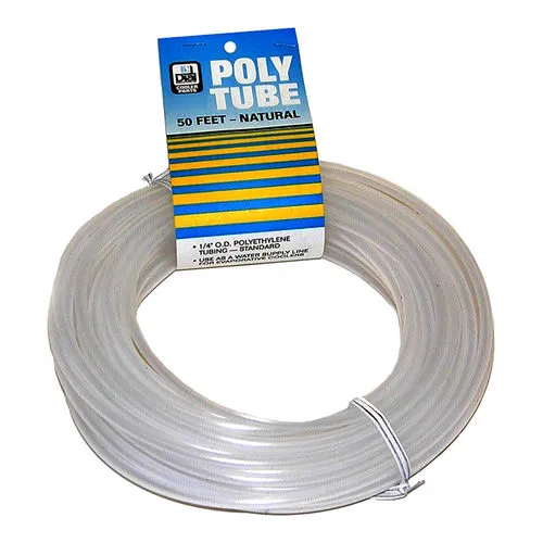 Dial 4294 Poly Tubing, 1/4" x 50', Natural