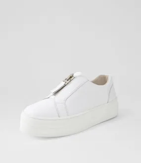 DJANGO & JULIETTE Sippu White Leather Sneakers