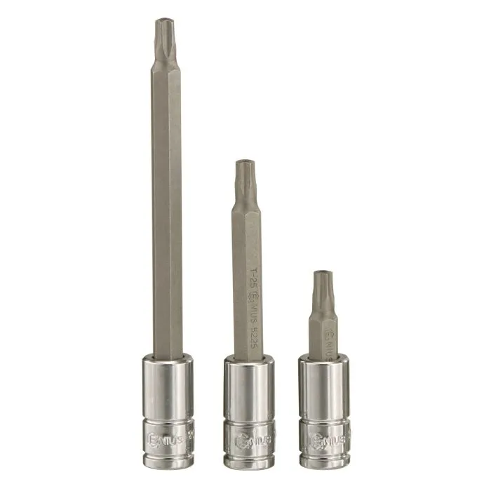 Genius Tools 1/4" Dr. T-20 Pentacle Bit Socket 100mmL - 208+5420