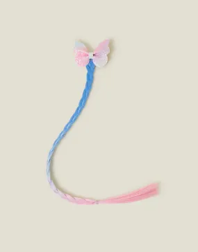 Girls Butterfly Faux Hair