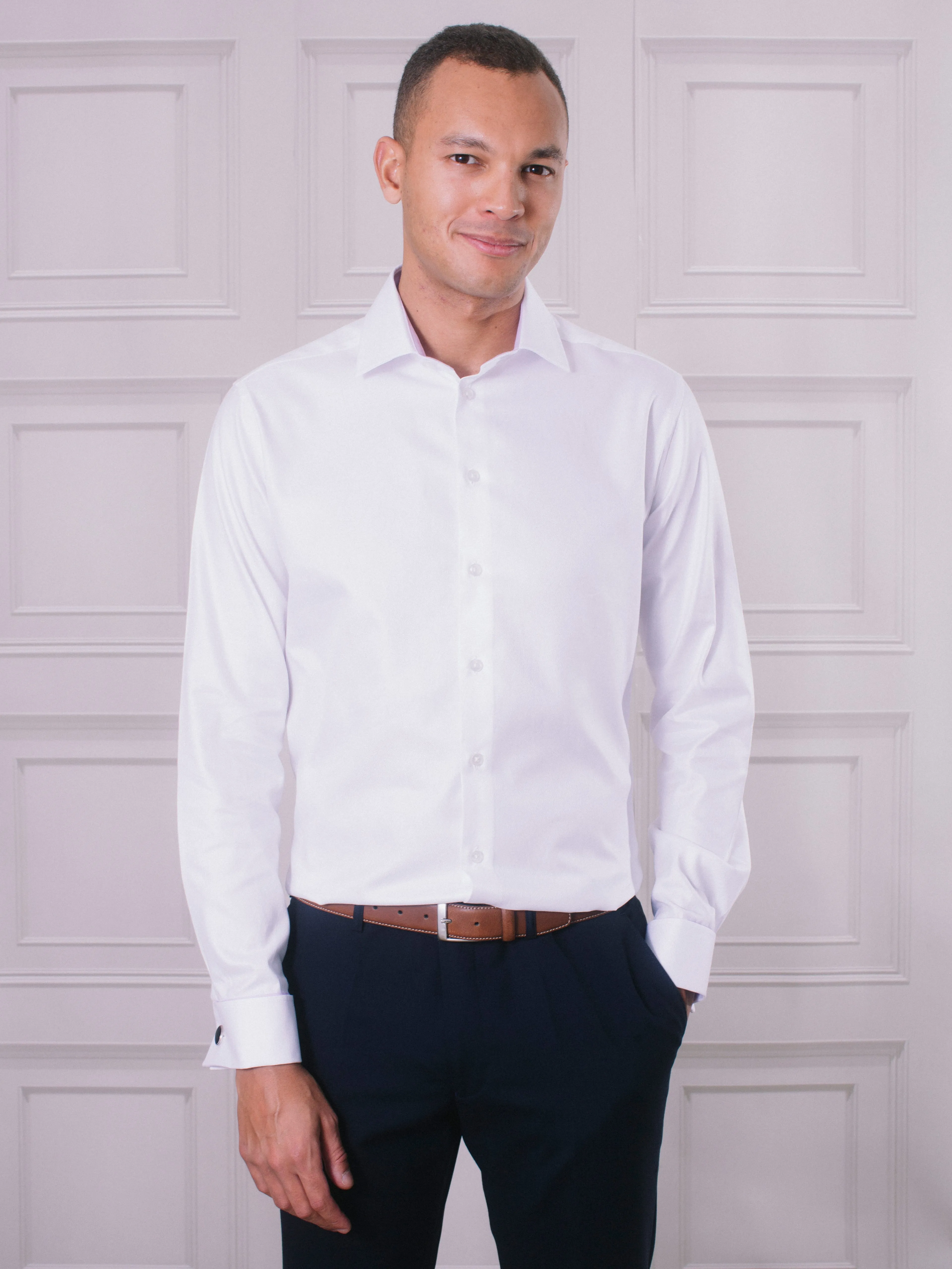 Golding Lawford Double Cuff Formal Long Sleeve Shirt With Trim