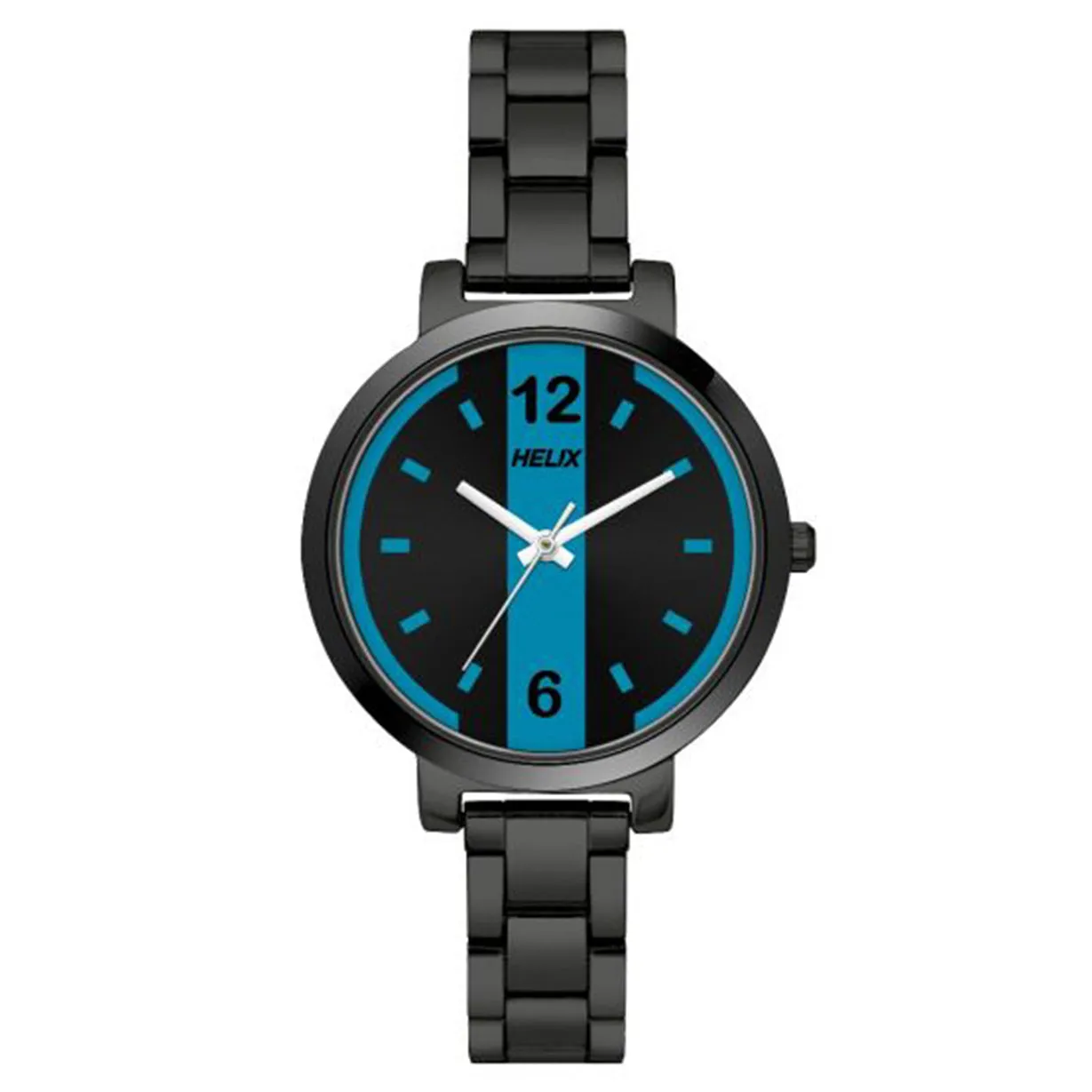 Helix Analog Women Black & Blue Dial