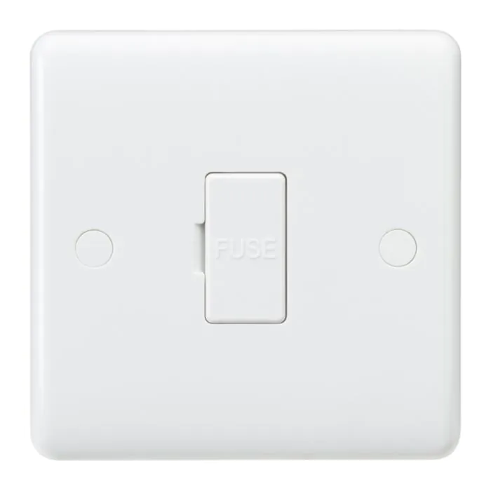 Knightsbridge Curved Edge Fused Spur Unit 13Amp White