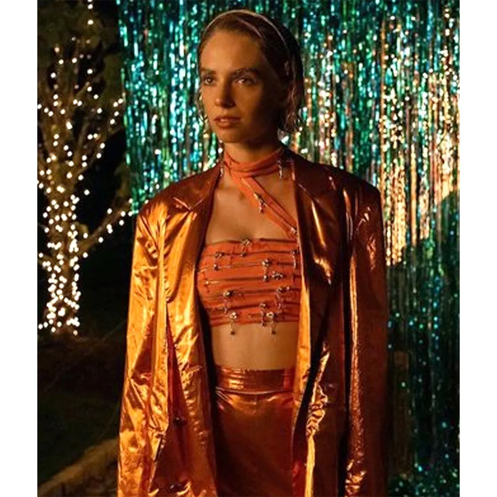 Maya Hawke Do Revenge Golden Coat