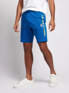 Mens Block Flag Graphic Shorts in Classic Blue