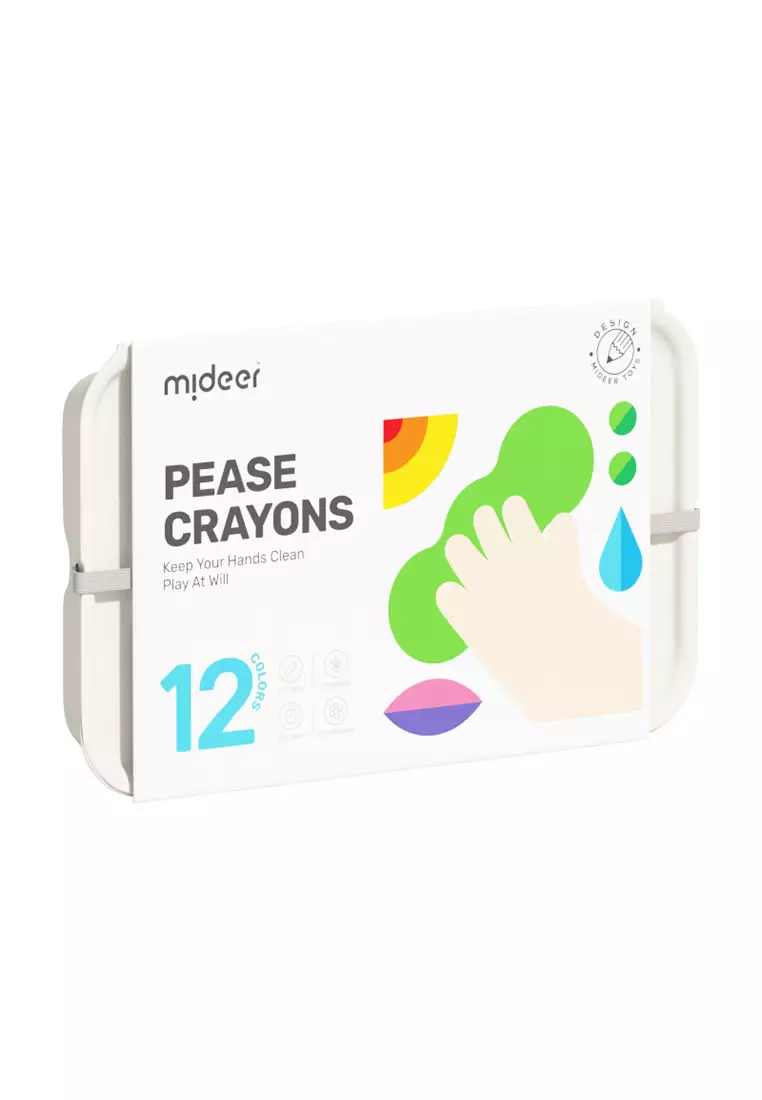 MiDeer Mideer Pease Crayons safe for babies and childrens 12 Colors
