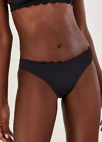 Monsoon Scallop Edge Plain Bikini Bottom | Kaleidoscope