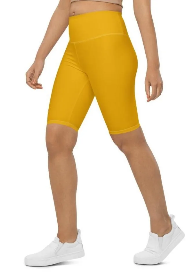 Mustard Yellow Biker Shorts
