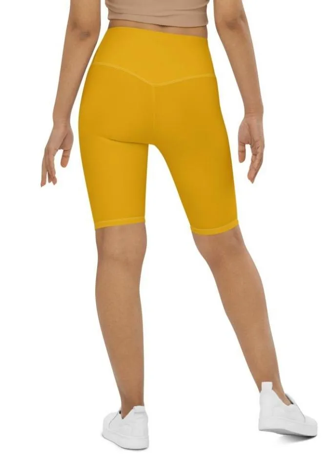 Mustard Yellow Biker Shorts