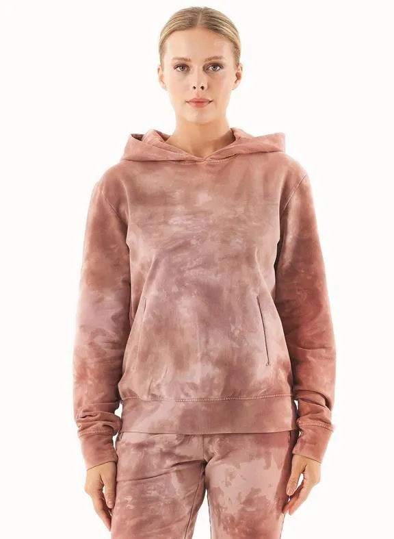 ORGANICATION Tie-Dye Sweat Hoodie Organic Cotton Misty Rose