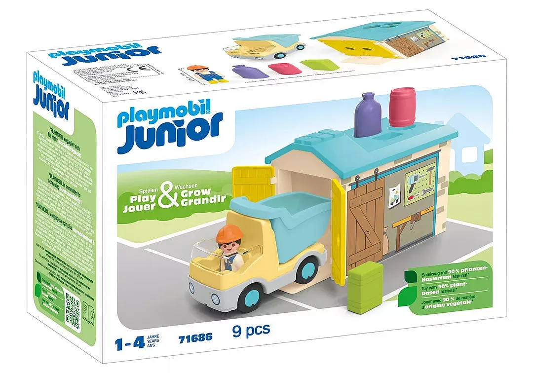 Playmobil Junior Truck with Sorting Garage
