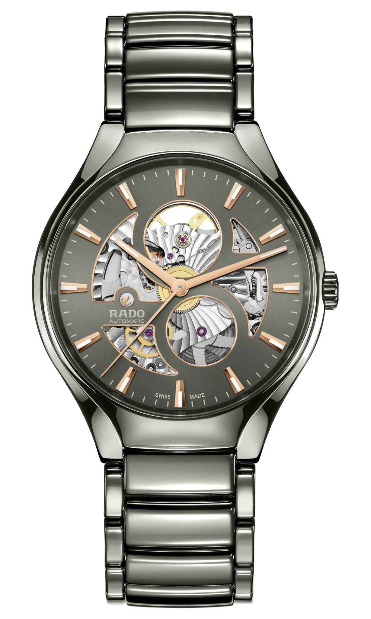 Rado True Round Automatic Open Heart Grey Dial Unisex 40MM