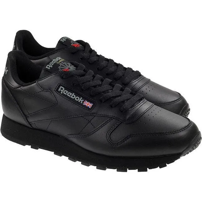 Reebok Trainers Mens Classic Leather Black Black