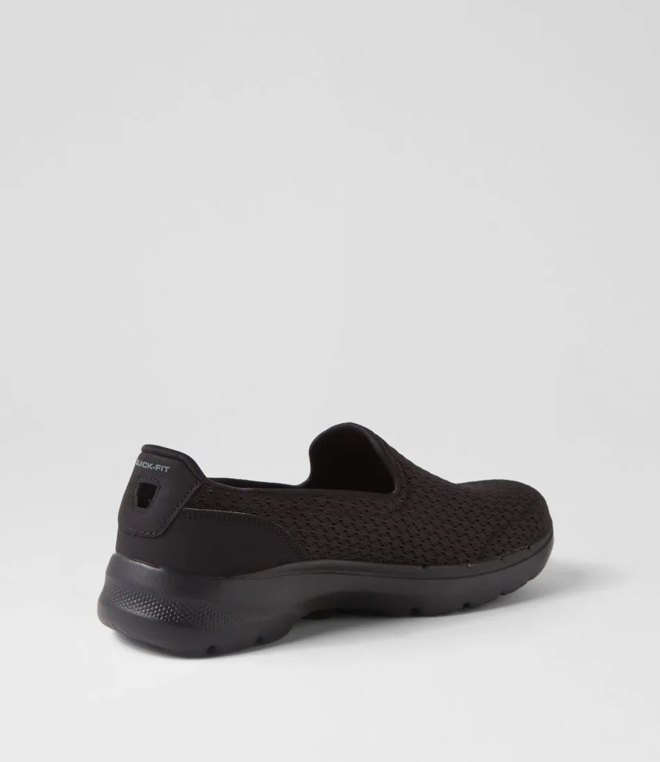 SKECHERS Go Walk 6 Coast Black Fabric Sneakers